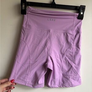 LSKD Women's Lavender Bike Shorts